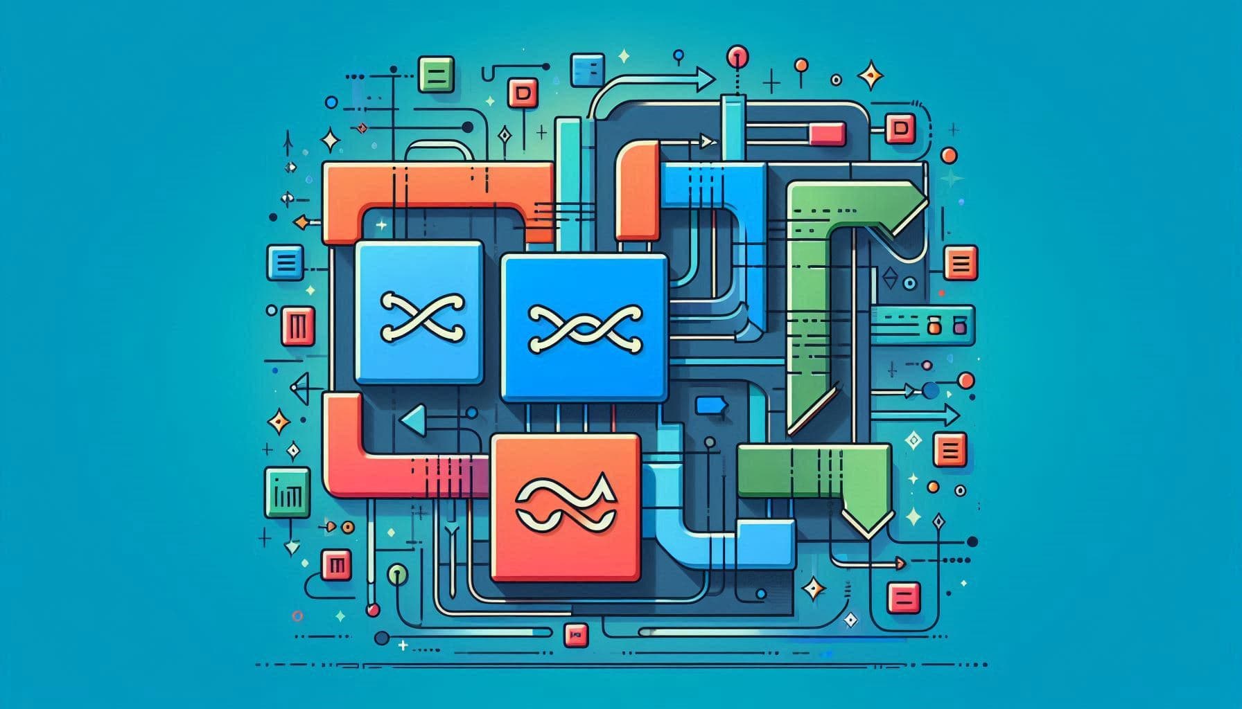 Abstract visualization of front-end component data flow